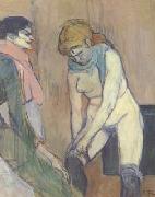 Henri de toulouse-lautrec Woman Pulling up her stocking (san22) china oil painting reproduction